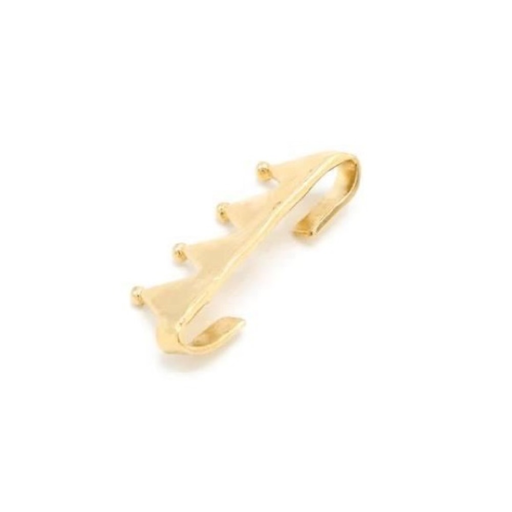 Clearance Sale - 14k Gold Plated Crown Ear Cap by Nina - Picture 2 of 4